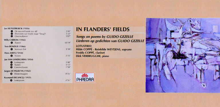 Yves Bondue songs on poems by Guido Gezelle